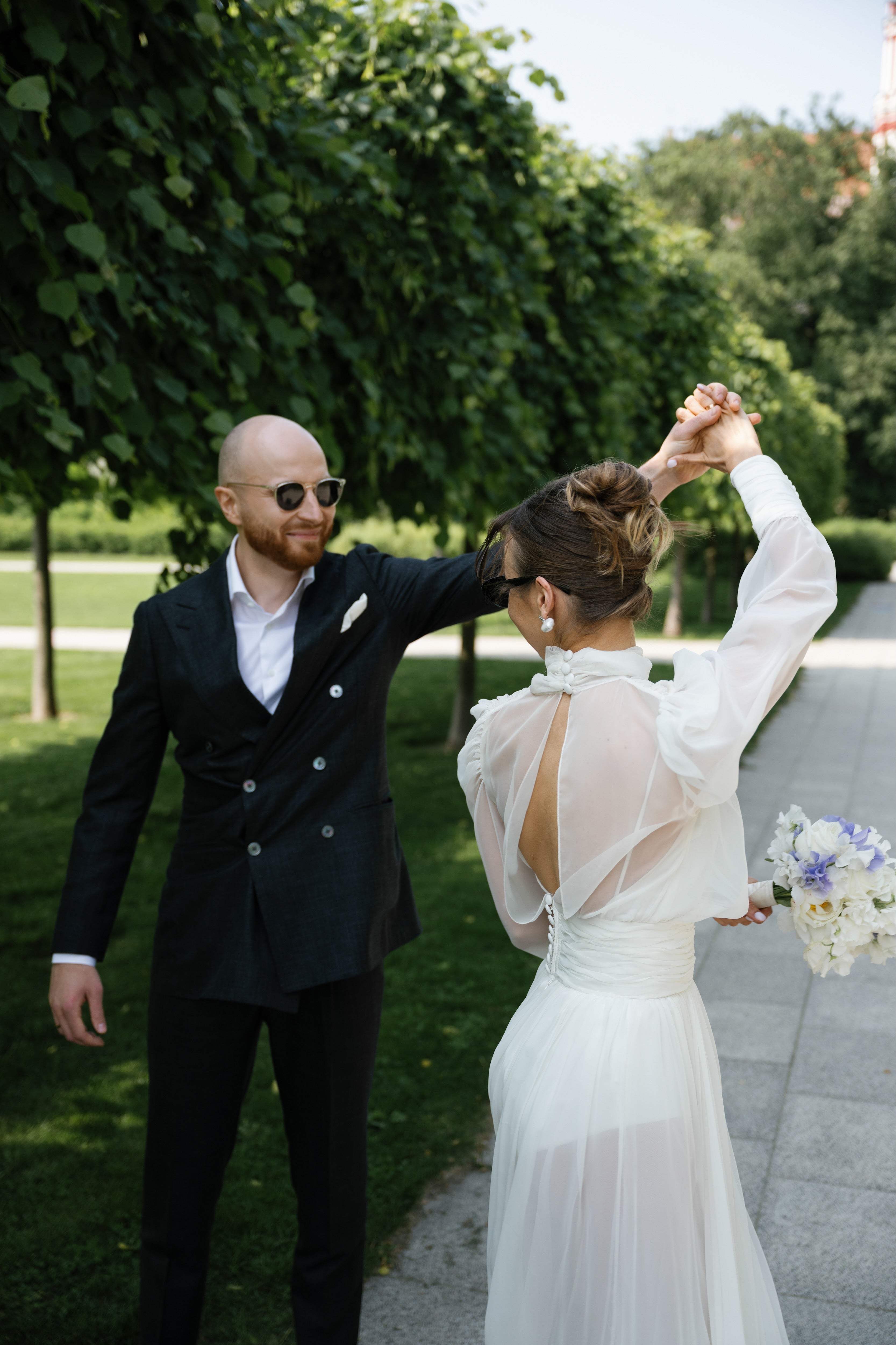 MÀS 924 šifoninė vestuvinė suknelė